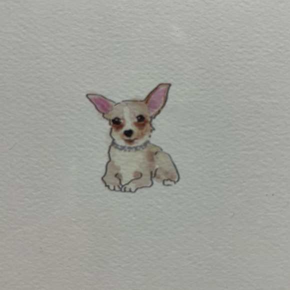 Framed water color painting of small dog - Picture 4 of 6